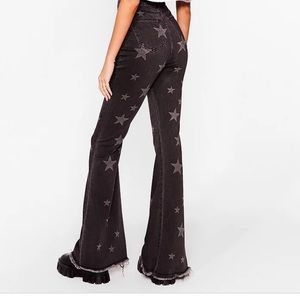black star flare jeans